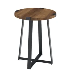 Oak Urban Rustic Round Accent Table-Kirkland's Home New