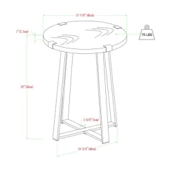 Oak Urban Rustic Round Accent Table-Kirkland's Home New