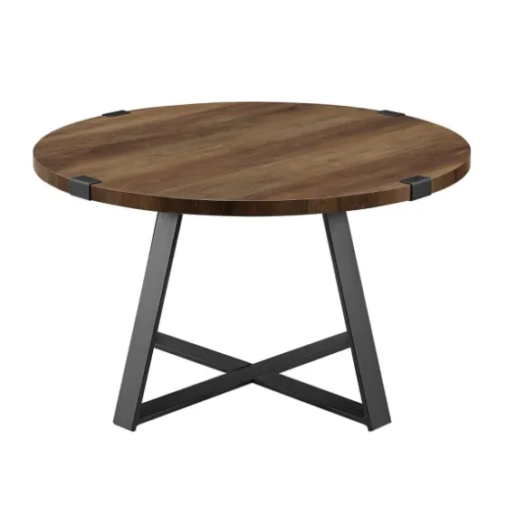Oak Urban Rustic Round Coffee Table-Kirkland's Home Shop