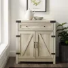 Oak Wash Wooden And Metal Barn Door Cabinet-Kirkland's Home Fashion