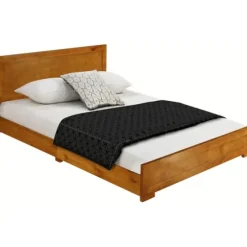 Oak Wood King Platform Bed And 2-Nightstand Set-Kirkland's Home Outlet