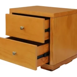 Oak Wood King Platform Bed And 2-Nightstand Set-Kirkland's Home Outlet