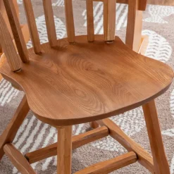 Oak Wood Spindle Back Dining Chairs, Set Of 2-Kirkland's Home Shop