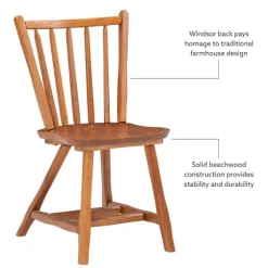 Oak Wood Spindle Back Dining Chairs, Set Of 2-Kirkland's Home Shop