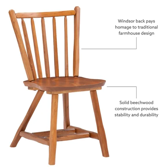 Oak Wood Spindle Back Dining Chairs, Set Of 2-Kirkland's Home Shop