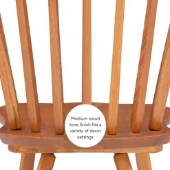Oak Wood Spindle Back Dining Chairs, Set Of 2-Kirkland's Home Shop