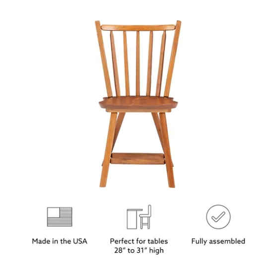 Oak Wood Spindle Back Dining Chairs, Set Of 2-Kirkland's Home Shop
