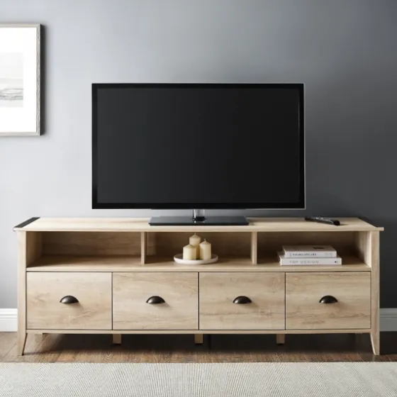 Oak Wood Tv Console-Kirkland's Home Store