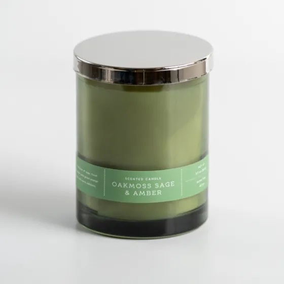 Oakmoss Sage & Amber Single Wick Jar Candle-Kirkland's Home New
