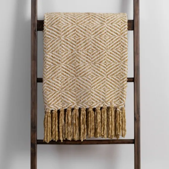 Oat Diamond Chenille Throw-Kirkland's Home Discount