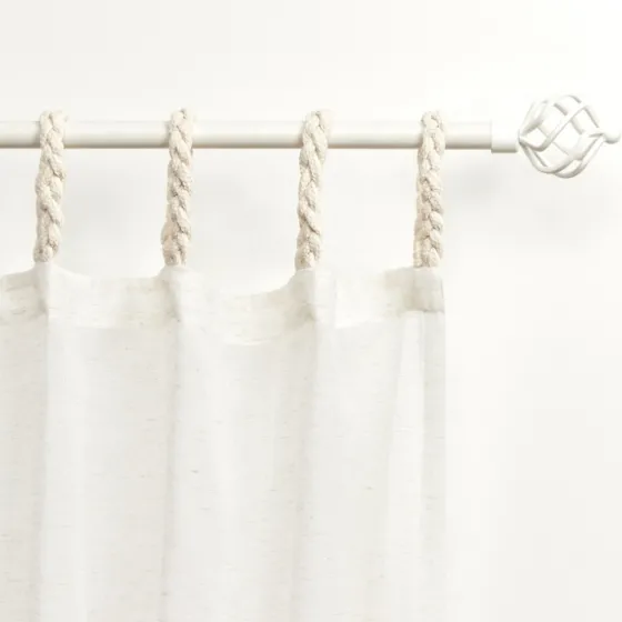Oatmeal Braided 2-Pc. Curtain Panel Set, 96 In.-Kirkland's Home Hot