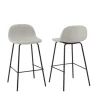 Oatmeal Linen Slope Back Counter Stools, Set Of 2-Kirkland's Home Best Sale