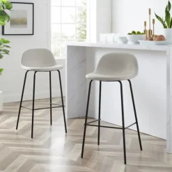 Oatmeal Slope Back 2-Pc. Barstool Set-Kirkland's Home Store