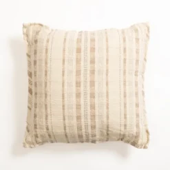 Oatmeal Striped Woven Pillow-Kirkland's Home Store