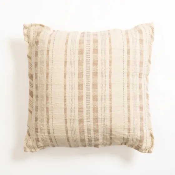 Oatmeal Striped Woven Pillow-Kirkland's Home Store