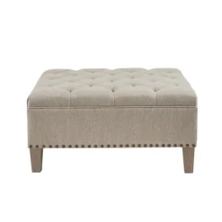 Oatmeal Tufted Square Ottoman-Kirkland's Home Best Sale