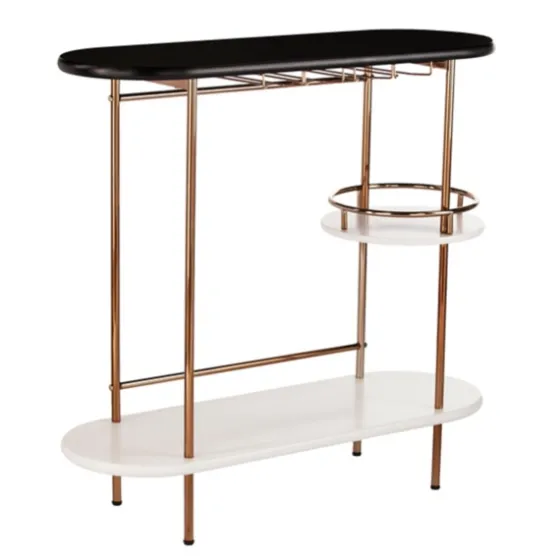 Oblong Gold Metal Frame Bar Cart-Kirkland's Home Best Sale