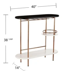 Oblong Gold Metal Frame Bar Cart-Kirkland's Home Best Sale