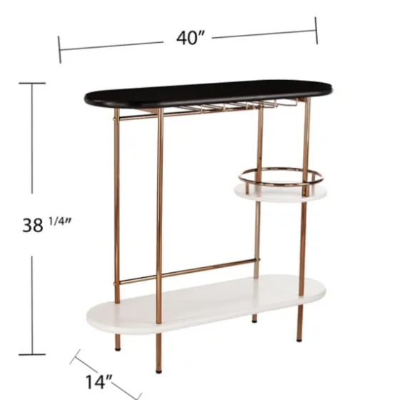 Oblong Gold Metal Frame Bar Cart-Kirkland's Home Best Sale