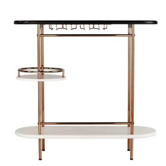 Oblong Gold Metal Frame Bar Cart-Kirkland's Home Best Sale