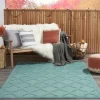 Ocean Aqua Trellis Outdoor Area Rug, 4X6-Kirkland's Home New