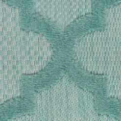 Ocean Aqua Trellis Outdoor Area Rug, 4X6-Kirkland's Home New