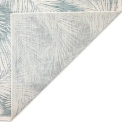 Ocean Blue Palm Leaves Outdoor Area Rug, 6X9-Kirkland's Home Cheap