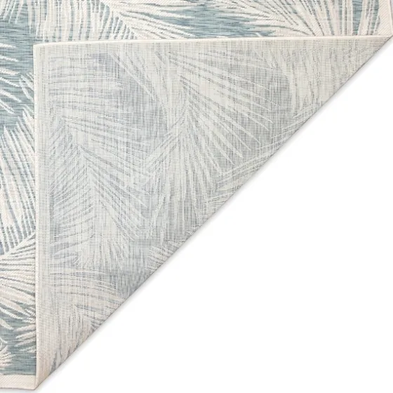 Ocean Blue Palm Leaves Outdoor Area Rug, 6X9-Kirkland's Home Cheap
