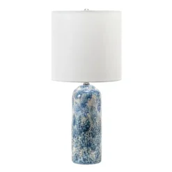 Ocean Blues Mottled Pillar Table Lamp-Kirkland's Home Store