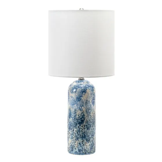 Ocean Blues Mottled Pillar Table Lamp-Kirkland's Home Store