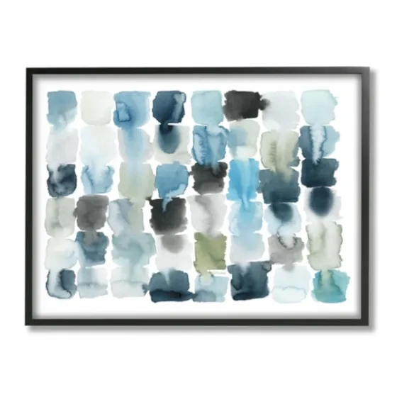 Ocean Inspired Abstract Tiles Framed Art Print-Kirkland's Home Clearance