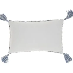 Ocean Stripe Diamond Tassels Cotton Lumbar Pillow-Kirkland's Home Cheap