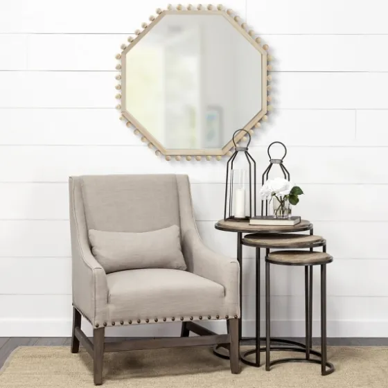 Octagon Beaded Edge Framed Wall Mirror-Kirkland's Home New