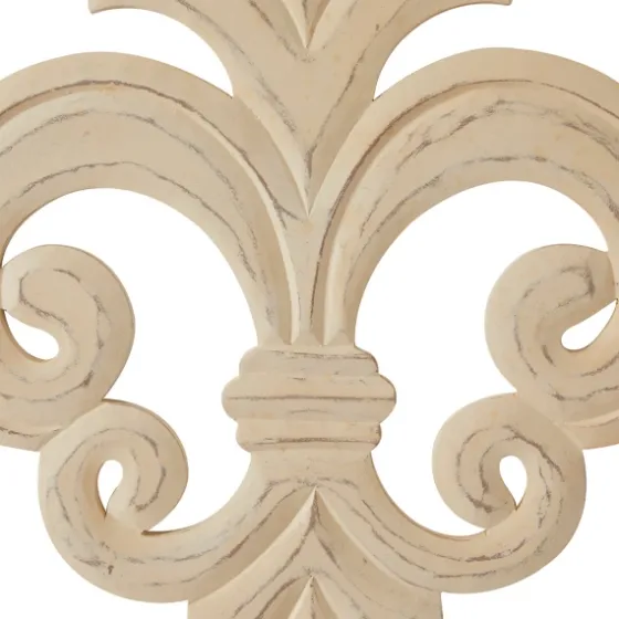 Off-White Distressed Fleur De Lis Wall Decoration-Kirkland's Home Store