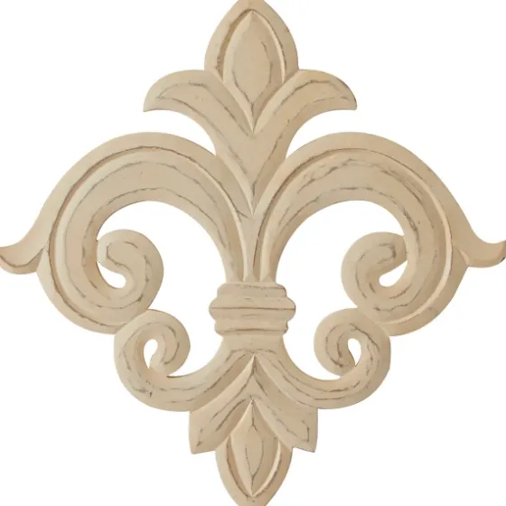 Off-White Distressed Fleur De Lis Wall Decoration-Kirkland's Home Store