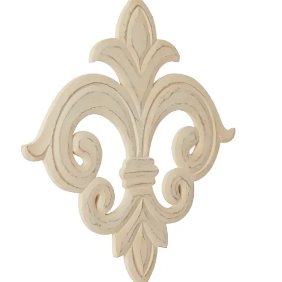 Off-White Distressed Fleur De Lis Wall Decoration-Kirkland's Home Store