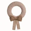 Off-White Foam Textured Wreath With Burlap Bow-Kirkland's Home Store