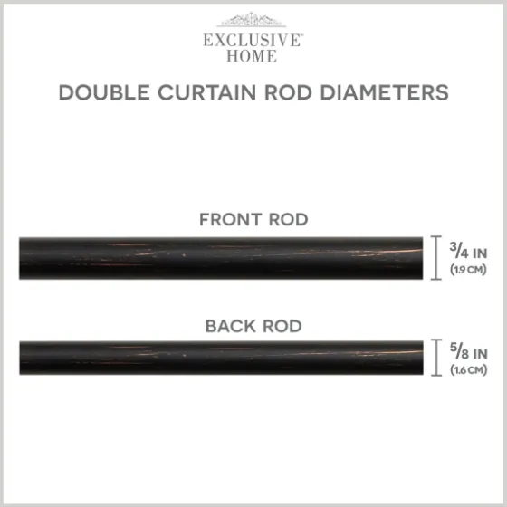 Oiled Bronze Fetter Double Curtain Rod, 120 In.-Kirkland's Home Clearance