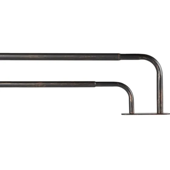Oiled Bronze Fetter Double Curtain Rod, 72 In.-Kirkland's Home Hot