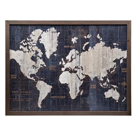Old World Map Framed Art Print-Kirkland's Home Flash Sale