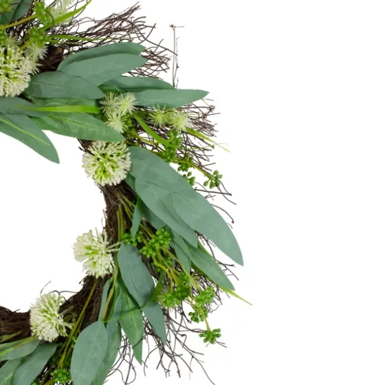 Olive Branch And Flower Buds Spiral Wreath-Kirkland's Home Sale