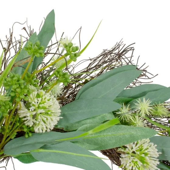 Olive Branch And Flower Buds Spiral Wreath-Kirkland's Home Sale