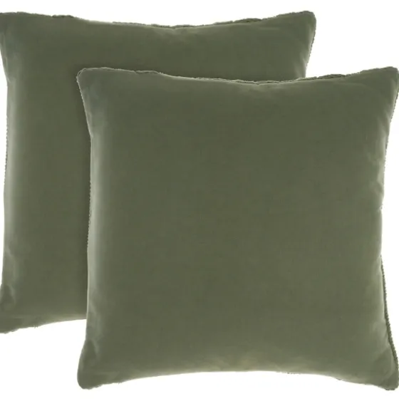 Olive Cable Knit Throw Pillows, Set Of 2-Kirkland's Home Fashion