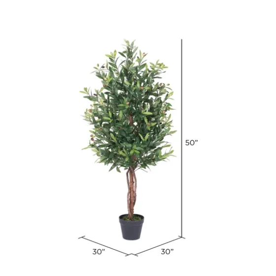 Olive Tree In Black Planter, 50 In.-Kirkland's Home Clearance