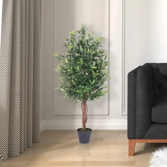 Olive Tree In Black Planter, 50 In.-Kirkland's Home Clearance
