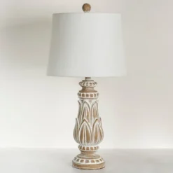 Olivia Wash Carved Table Lamp-Kirkland's Home Cheap