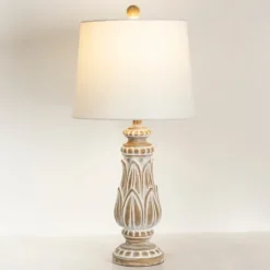 Olivia Wash Carved Table Lamp-Kirkland's Home Cheap