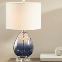 Ombre Blue Glass Teardrop Table Lamp-Kirkland's Home Outlet