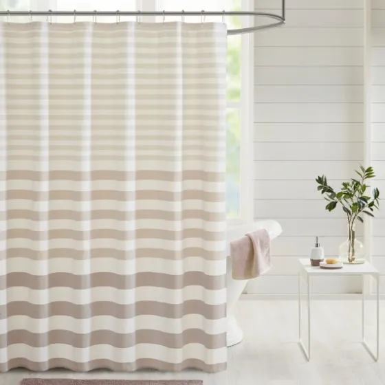 Ombre Gray Stripe Yarn Dyed Shower Curtain-Kirkland's Home New