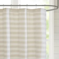 Ombre Gray Stripe Yarn Dyed Shower Curtain-Kirkland's Home New